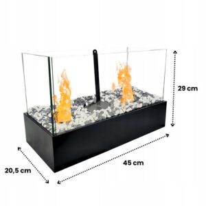 Biokominek wolnostojący 3 paleniska